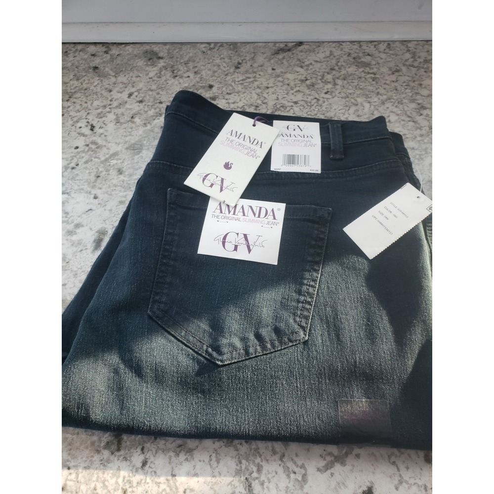Gloria Vanderbilt Amanda Slimming Jeans 18W Short Style 60538910 MSRP $52.00